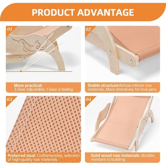 Cat Hammock Bed Small Dog Bed Beach Chair Lounge Chair - Picture 7 of 7